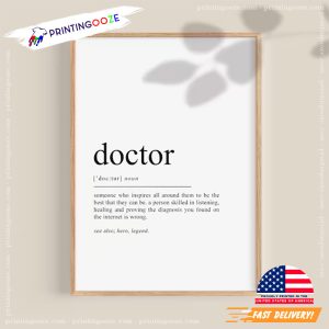 Doctor Definition Poster, gift for doctor 2