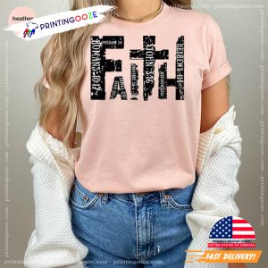 Faith Bible Verse Religious Comfort Colors T Shirt 1