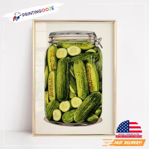 Fun Pickle Jars Food Home Poster 3