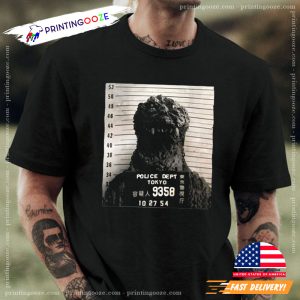 Godzilla King Of The Monsters Mugshot Funny T Shirt 3