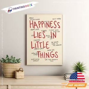 Happiness Lies In Little Things Trendy Wall Art 2