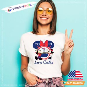 Let's Cruise 2024, Mickey And Minnie Shirt 3