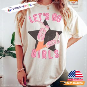 Let's Go Girls Child, Young Cowgirl Comfort Colors Shirt 2