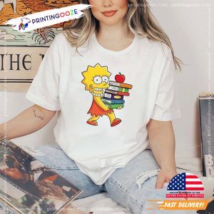Lisa Simpson Reading, Cartoon Simpsons T Shirt 3