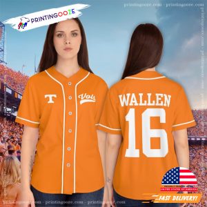 Morgan Wallen Tennessee Fullbutton Baseball Jersey 3