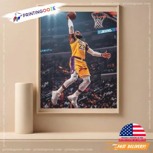 Slam Dunk lebron james basketball Poster
