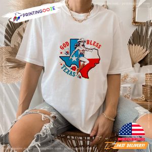 Vintage Style god bless texas T shirt