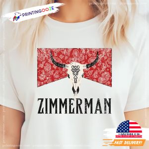 bailey zimmerman tour 2024 Cow Skull Country Concert Shirt2