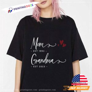 custom gifts for mom Mom and Grandma T shirt