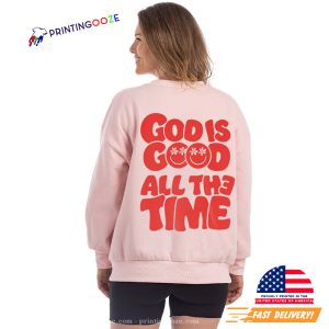 god is good all the time Groovy Jesus T Shirt 1