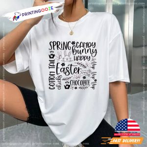 happy easter rabbit decor Sping Bunny T shirt 2