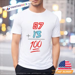 taylor swift travis kelce 87+13=100 T shirt 2