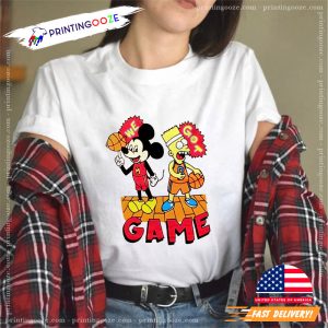 the simpsons movie Mickey Basketball T Shirt