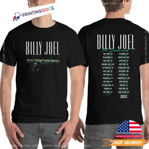 Billy Joel In Concert Live 2023 Schedules 2 Sided T shirt 1