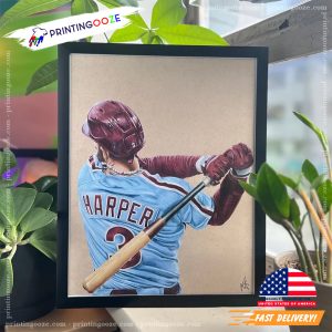 Bryce Harper Colored Pencil Illustration Poster