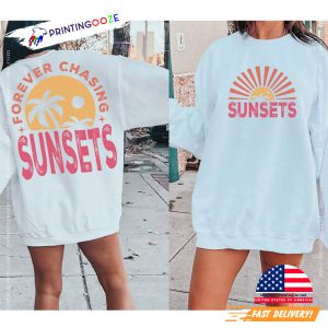 Forever Chasing Sunsets Retro Summer Shirt