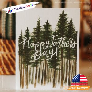 Happy Father's Day Watercolors Forest Poster 1