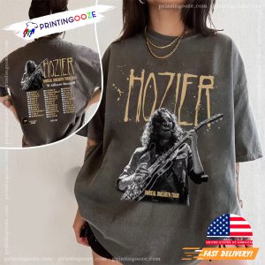 Hozier Unreal Unearth Tour 2024 Dates Guitar Performance 2 Sided T shirt 2