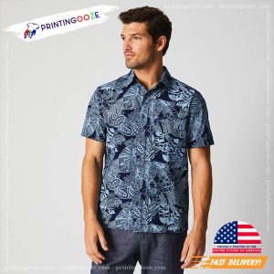 Indigo Botanical Treme hawaiian t-shirt