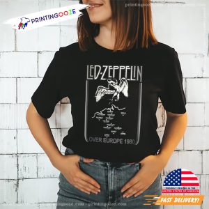 LED ZEPPELIN Over Europe 1980 T Shirt 2