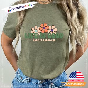 Life Is Good Kêp It Colorful Summer Time Comfort Colors Tee 3