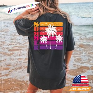 Palm Trees and Sunset Beach Vintage T Shirt