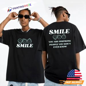 Smile Inspiring People 2 Sided T shirt