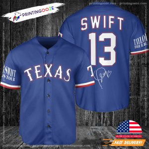 Texas Rangers Taylor Swift Blue Baseball Jersey