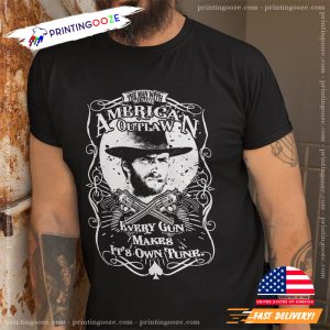 The Man With No Nam Cowboy Clint Eastwood Retro T shirt