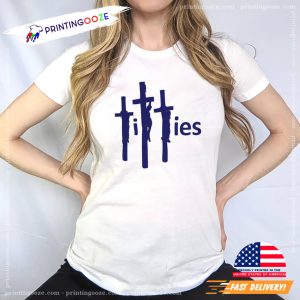 Titties On The Cross Ironic T shirt