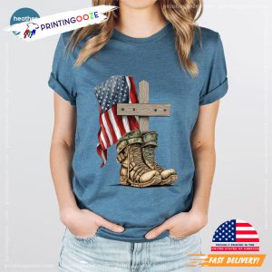 US Fallen Soldier Memorial Day Comfort Colors Tee 1