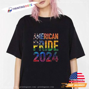 USA Pride Month Rainbow Flag 2024 T Shirt