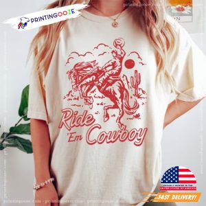 Vintage Ride Em Cowboy Comfort Colors Shirt 3