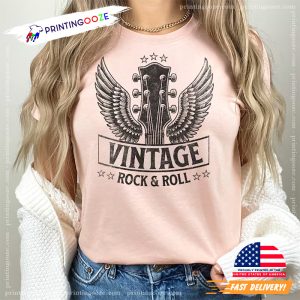 Vintage Rock & Roll Electric Guitar Comfort Colors T shirt 1