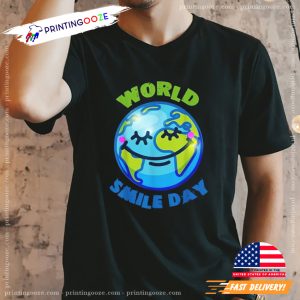 World smile day Smily Earth T shirt 2