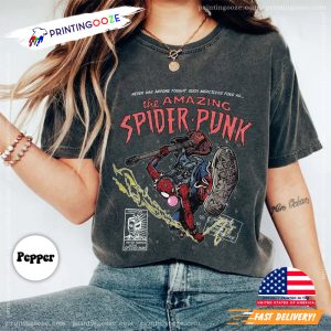 he Amazing Spider Punk Shirt, Marvel Comics Comfort Colors Shirt 4