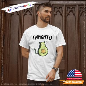 Avogato Cat green avocado T shirt 1