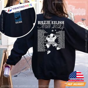 Billie Eilish World Tour 2024 Schedules 2 Sided T shirt