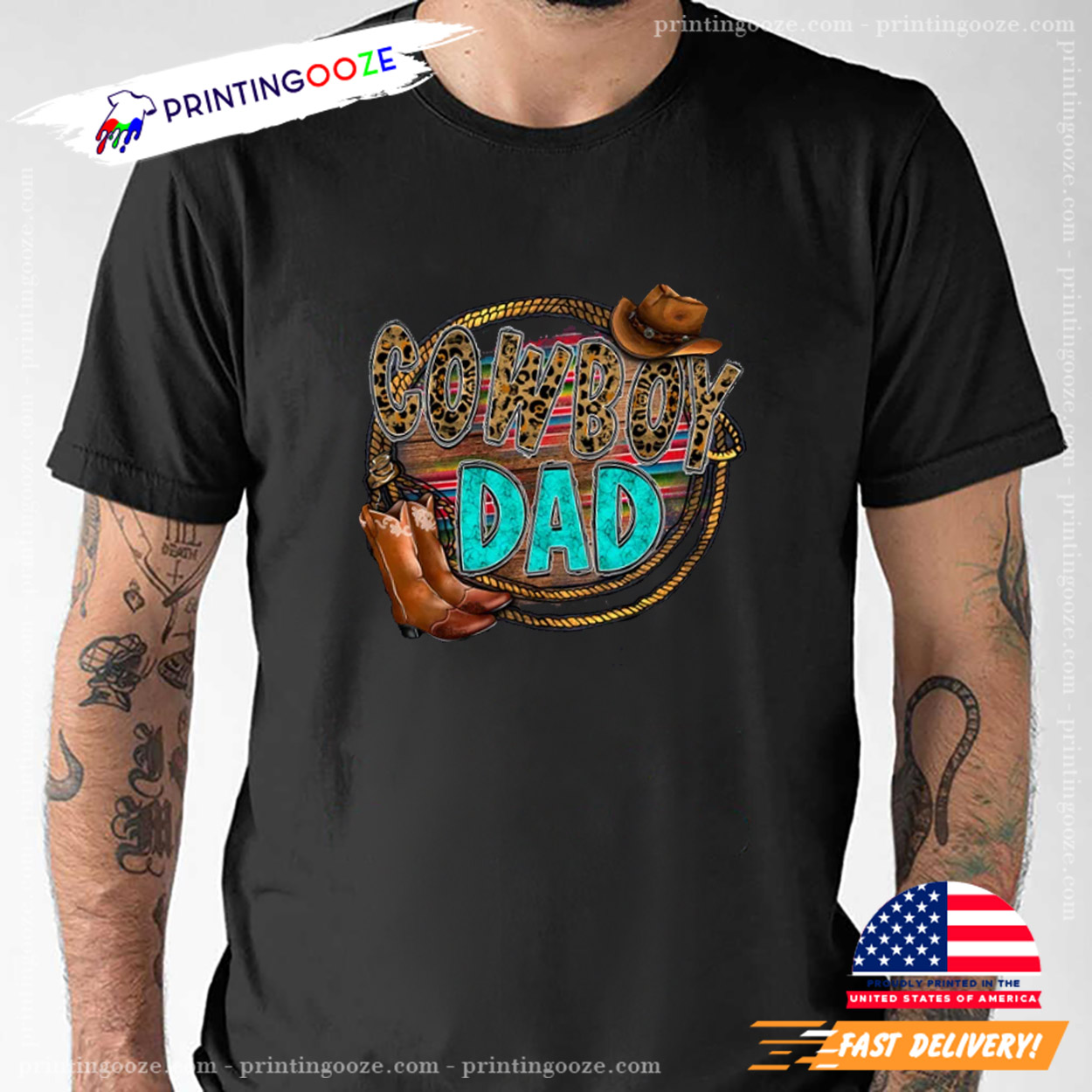 Cowboy Dad Vintage Comfort Colors T-shirt Cowboy Dad Vintage Comfort Colors T-shirt