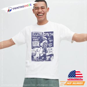 Elliott Smith Live Poster Retro T shirt 3