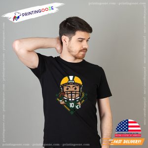 Green Bay Packers Jordan Love Funny Animation Graphic Tee 1