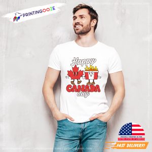 Happy Canada Day Maple Leaf And French Fries Vintage T shirt 2