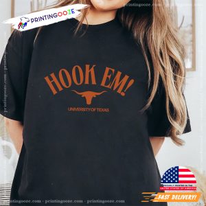 Hook Em! University of Texas Unisex Comfort Colors T Shirt 2