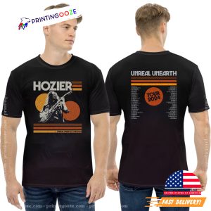 Hozier Unreal Unearth Tour 2024 Dates Vintage 2 Sided T shirt