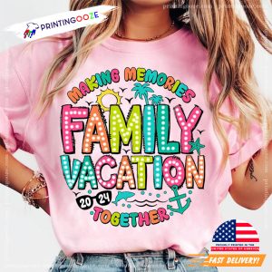Making Memories Together Family Vacation 2024 Groovy Comfort Colors T shirt 2