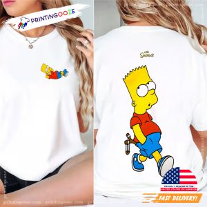 Naughty Boy Bart Simpson 2 Sided T shirt