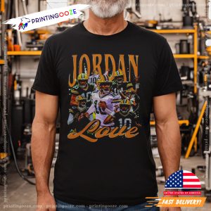 Packers Football Star Jordan Love 90s T shirt 3