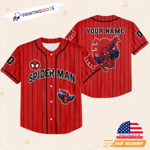 Personalize marvel spider man Baseball Jersey