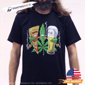 Pizza Weed And Beer Stoner Funny T shirt