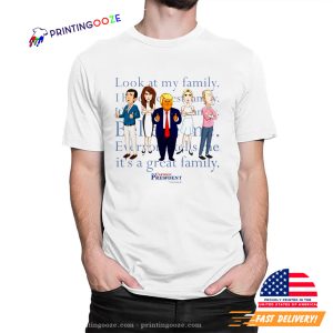 President Trump Family Cartoon T shirt